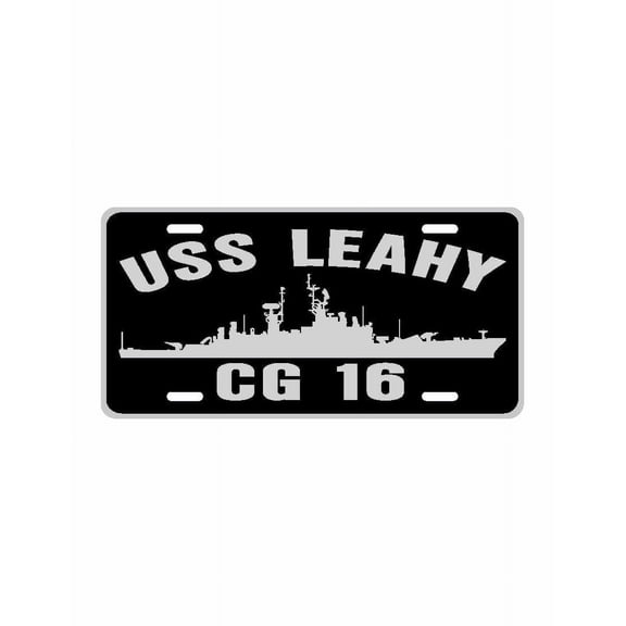 USS LEAHY CG 16 Aluminum License Plate Military Navy USN Car Truck RV PL001