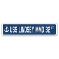 thumbnail image 1 of USS LINDSEY MMD 32 Street Sign us navy ship veteran sailor gift, 1 of 5