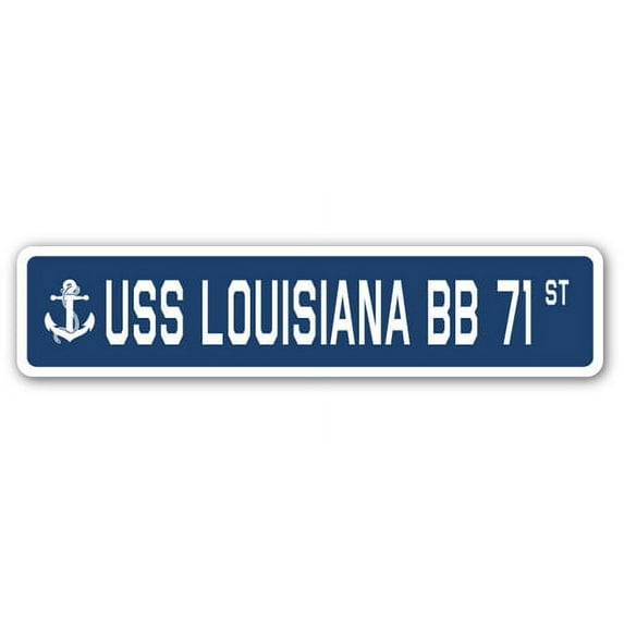 USS LOUISIANA BB 71 Street Sign us navy ship veteran sailor gift
