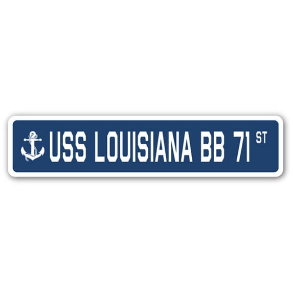 USS LOUISIANA BB 71 Street Sign us navy ship veteran sailor gift