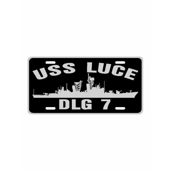 USS LUCE DLG 7 Aluminum License Plate Military Navy USN Car Truck RV PL001