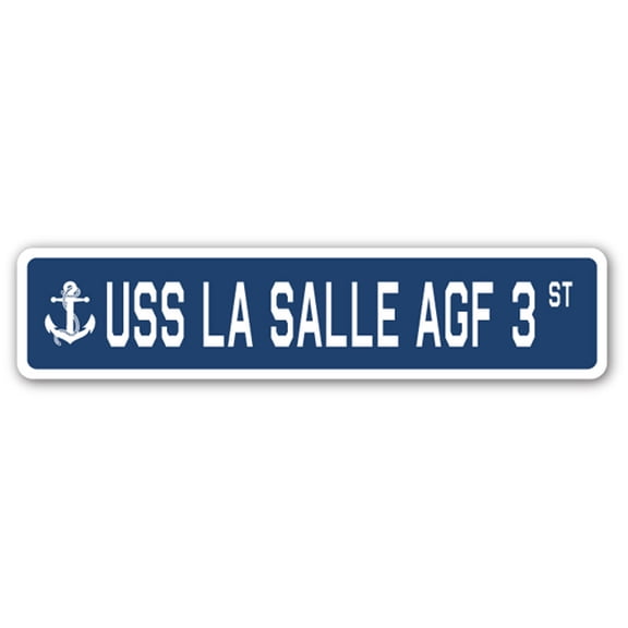 USS La Salle Agf 3 Street [3 Pack] of Vinyl Decal Stickers | Indoor/Outdoor | Funny decoration for Laptop, Car, Garage , Bedroom, Offices | SignMission