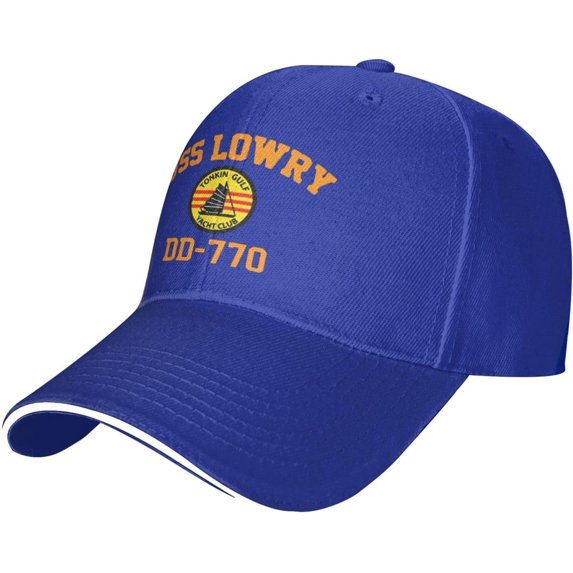 USS Lowry Dd-770 Outdoor Cap Unisex Hat Adjustable Baseball-Cap Peaked Sandwich Cap Snapback Hat