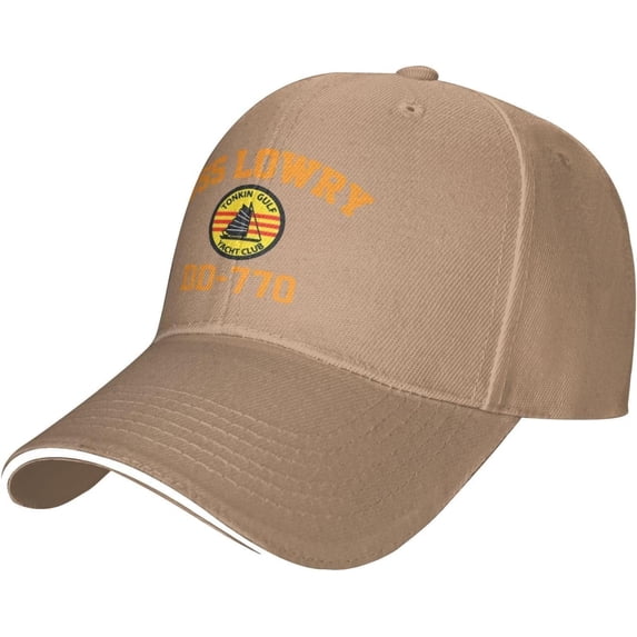 USS Lowry Dd-770 Outdoor Cap Unisex Hat Adjustable Baseball-Cap Peaked Sandwich Cap Snapback Hat