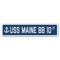 thumbnail image 1 of USS MAINE BB 10 Street Sign us navy ship veteran sailor gift, 1 of 5