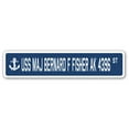 thumbnail image 1 of USS MAJ BERNARD F FISHER AK 4396 Street Sign us navy ship veteran sailor gift, 1 of 5