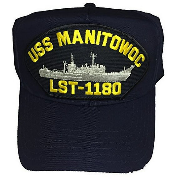 USS MANITOWOC LST-1180 Hat - NAVY BLUE - Veteran Owned Business