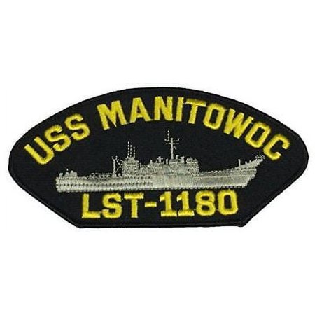USS MANITOWOC LST-1180 PATCH NAVY SHIP NEWPORT CLASS TANK LANDING MIGHTY MANNY
