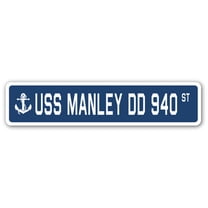 USS MANLEY DD 940 Street Sign us navy ship veteran sailor gift