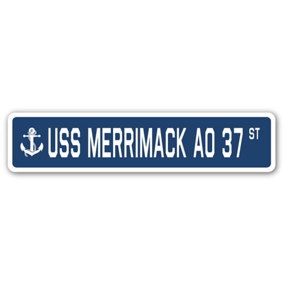 USS MERRIMACK AO 37 Street Sign us navy ship veteran sailor gift
