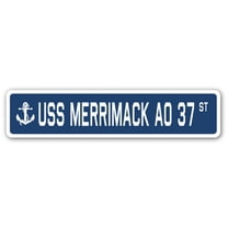 USS MERRIMACK AO 37 Street Sign us navy ship veteran sailor gift