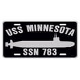 thumbnail image 1 of USS MINNESOTA SSN 783 Aluminum License Plate Military Navy USN Car Truck RV PL001, 1 of 1