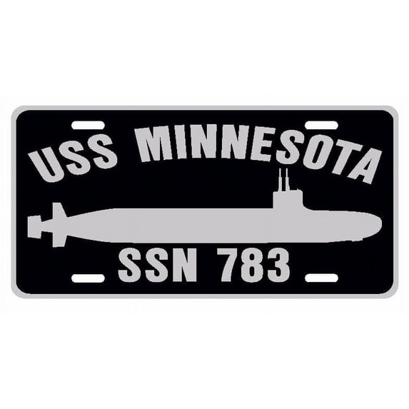 USS MINNESOTA SSN 783 Aluminum License Plate Military Navy USN Car Truck RV PL001