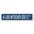 thumbnail image 1 of USS MITSCHER DDG 57 Street Sign us navy ship veteran sailor gift, 1 of 5