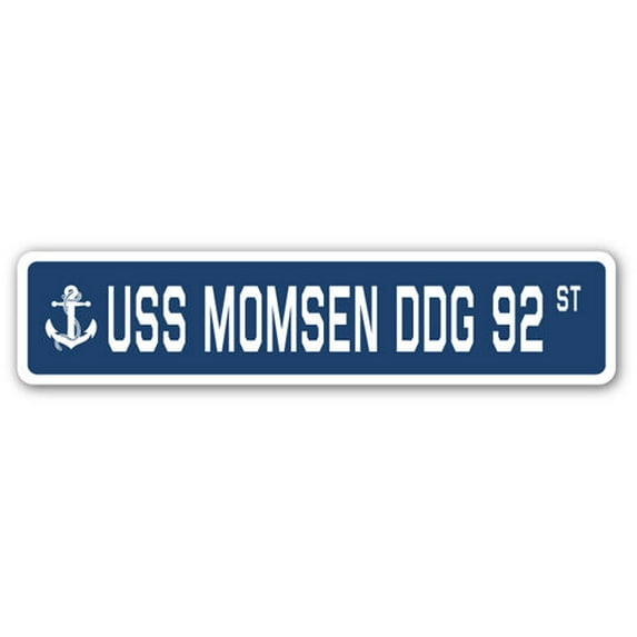 USS MOMSEN DDG 92 Street Sign us navy ship veteran sailor gift
