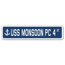 USS MONSOON PC 4 Street Sign us navy ship veteran sailor gift