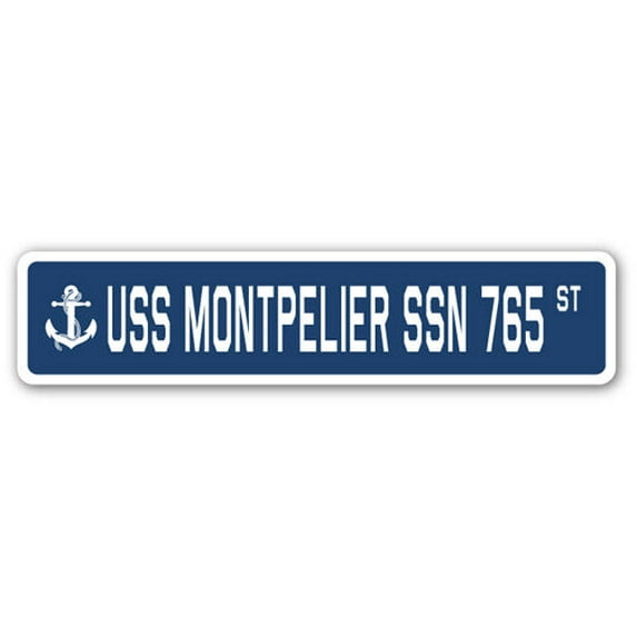 USS MONTPELIER SSN 765 Street Sign us navy ship veteran sailor gift