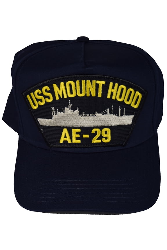 USS MOUNT HOOD AE-29 HAT - NAVY BLUE - Veteran Owned Business