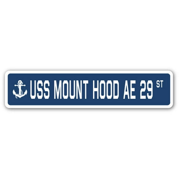 USS MOUNT HOOD AE 29 Street Sign us navy ship veteran sailor gift