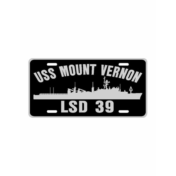 USS MOUNT VERNON LSD 39 Aluminum License Plate Military Navy USN Car Truck RV PL001