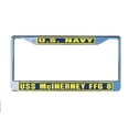 thumbnail image 1 of USS McINERNEY FFG 8 License Plate Frame Chrome Metal Military Navy USN Car Truck RV F001., 1 of 1