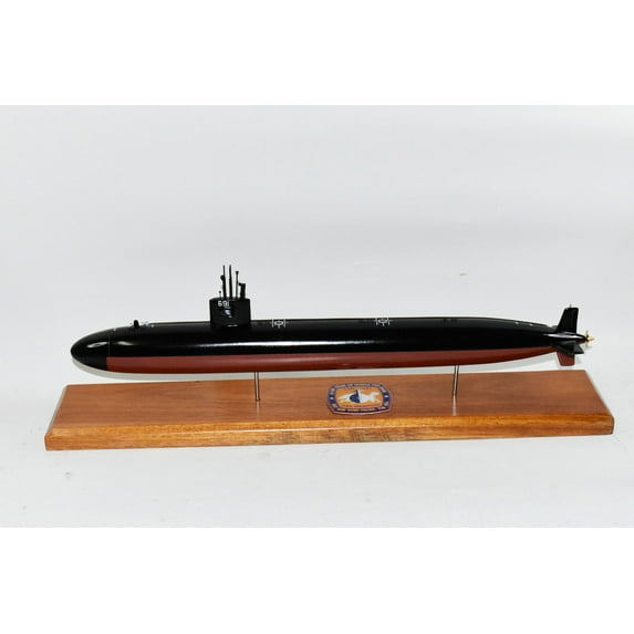 USS Memphis (SSN-691) Submarine Model,Navy,Scale Model,Mahogany,20 inch,LA Class