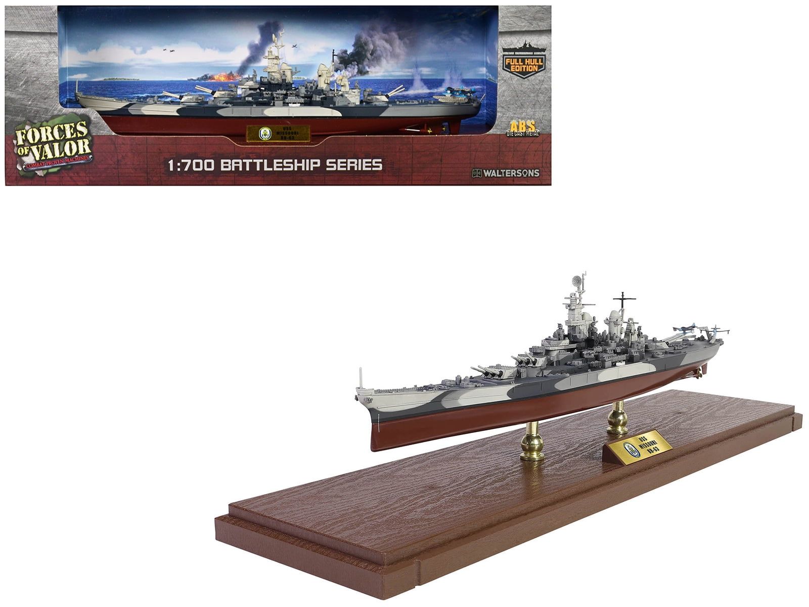 USS Missouri BB 63 Iowa class Battleship Battle of Okinawa 1945 US Navy Battleship 1 700 Diecast Model by Forces of Valor Walmart