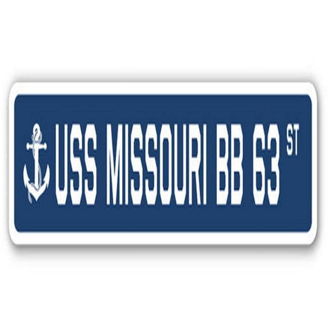 USS Missouri BB 63 Street Sign - US Navy Ship Veteran Sailor Gift ...