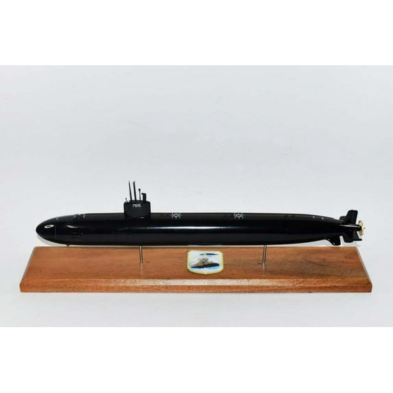 USS Montpelier SSN-765 (Black Hull) Submarine Model,Navy,Scale Model,Mahogany,20 inch,LA Class