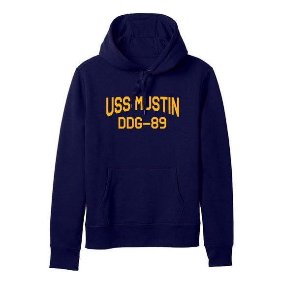 USS Mustin DDG-89 Arleigh Burke Destroyer Naval Warship Standard Size Pullover Hoodie