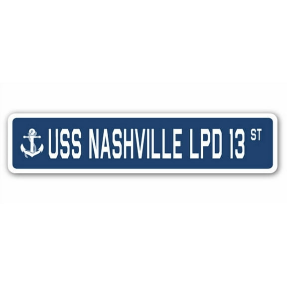 USS NASHVILLE LPD 13 Street Sign us navy ship veteran sailor gift
