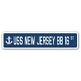 thumbnail image 1 of USS NEW JERSEY BB 16 Street Sign us navy ship veteran sailor gift, 1 of 5