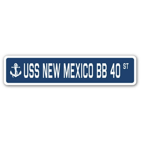 USS NEW MEXICO BB 40 Street Sign us navy ship veteran sailor gift