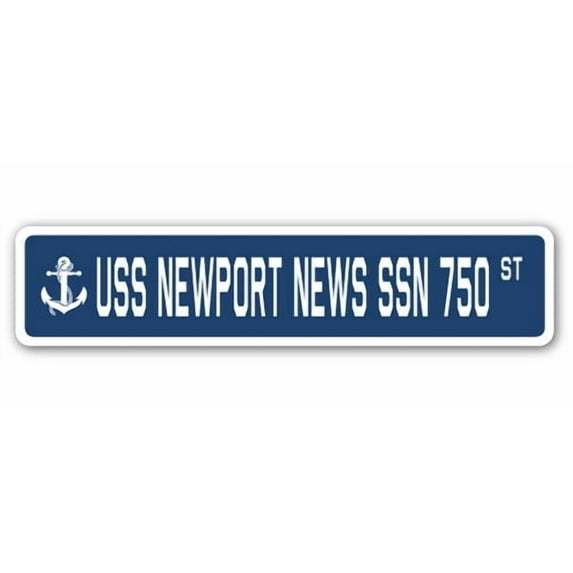 USS NEWPORT NEWS SSN 750 Street Sign us navy ship veteran sailor gift