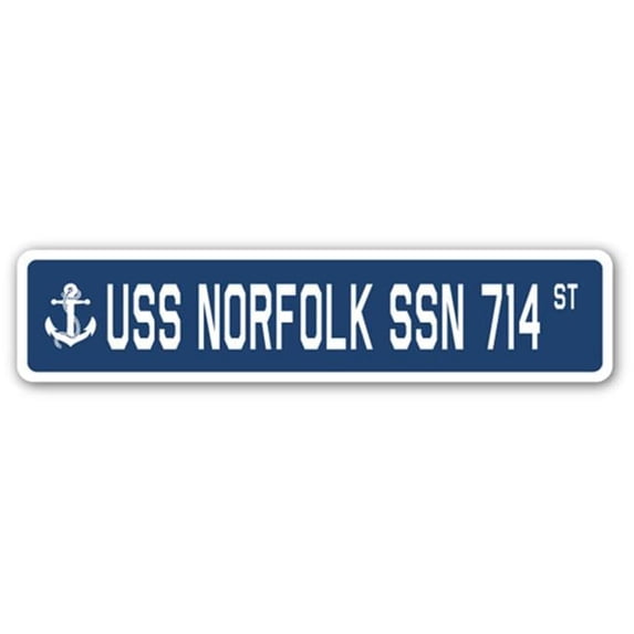 USS NORFOLK SSN 714 Street Sign us navy ship veteran sailor gift