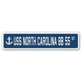 thumbnail image 1 of USS NORTH CAROLINA BB 55 Street Sign us navy ship veteran sailor gift, 1 of 5