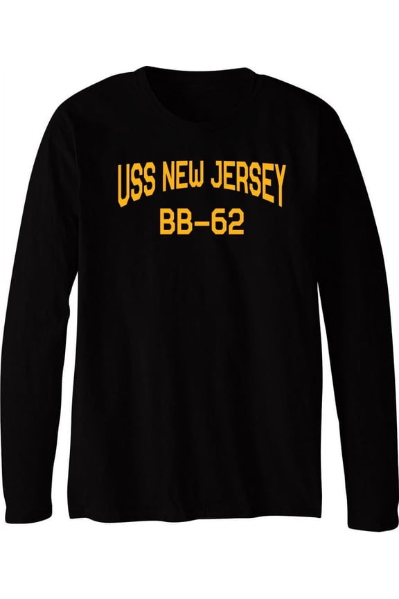 USS New Jersey BB-62 Battleship Standard Size Long Sleeve Tee Shirt