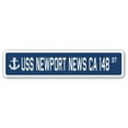 thumbnail image 1 of USS Newport News Ca 148 Street [3 Pack] of Vinyl Decal Stickers | Indoor/Outdoor | Funny decoration for Laptop, Car, Garage , Bedroom, Offices | SignMission, 1 of 1