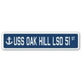 thumbnail image 1 of USS OAK HILL LSD 51 Street Sign us navy ship veteran sailor gift, 1 of 5