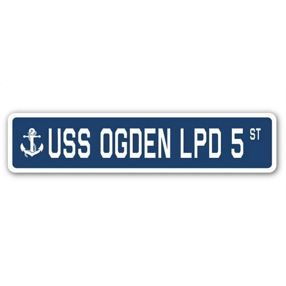 USS OGDEN LPD 5 Street Sign us navy ship veteran sailor gift