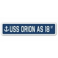 thumbnail image 1 of USS ORION AS 18 Street Sign us navy ship veteran sailor gift, 1 of 5