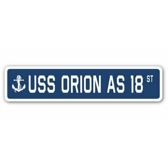 USS ORION AS 18 Street Sign us navy ship veteran sailor gift