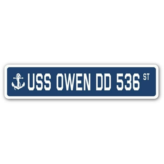 USS OWEN DD 536 Street Sign us navy ship veteran sailor gift