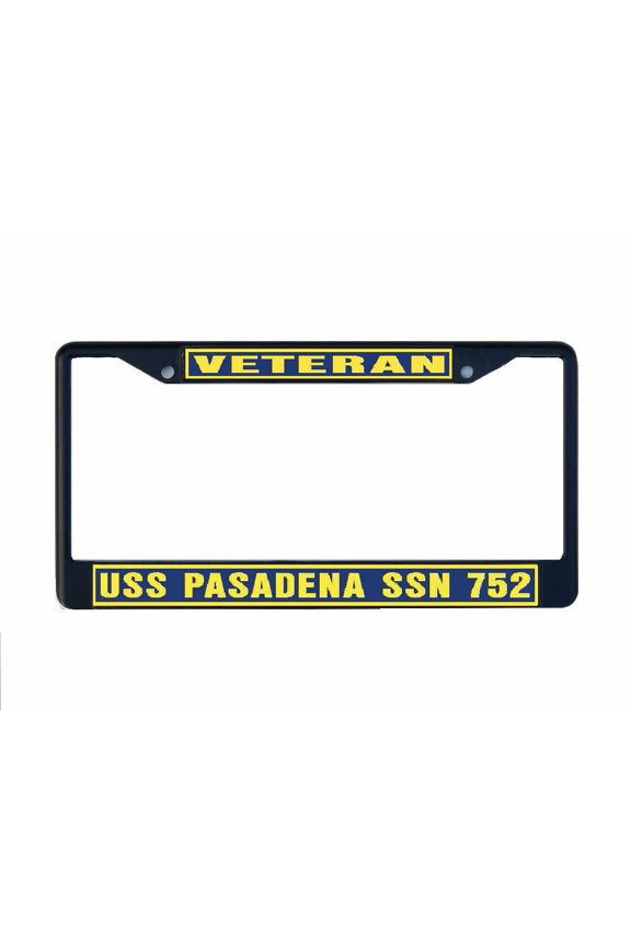 USS PASADENA SSN 752 License Plate Frame Black Metal Military Navy USN Car Truck RV F001