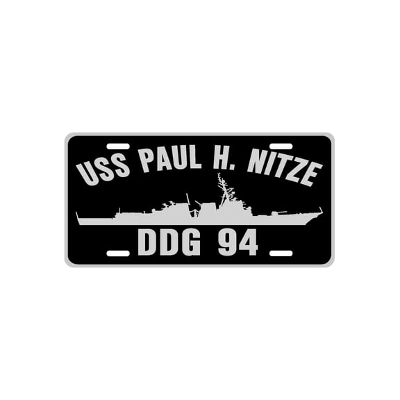 USS PAUL H NITZE DDG 94 Aluminum License Plate PL001