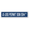 thumbnail image 1 of USS PERMIT SSN 594 Street Sign us navy ship veteran sailor gift, 1 of 5