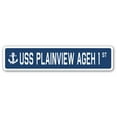 thumbnail image 1 of USS PLAINVIEW AGEH 1 Street Sign us navy ship veteran sailor gift, 1 of 5