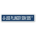 thumbnail image 1 of USS PLUNGER SSN 595 Street Sign us navy ship veteran sailor gift, 1 of 5