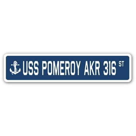 USS POMEROY AKR 316 Street Sign us navy ship veteran sailor gift