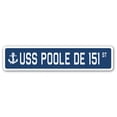 thumbnail image 1 of USS POOLE DE 151 Street Sign us navy ship veteran sailor gift, 1 of 5